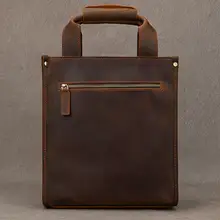 クレイジーホーススキン トップハンドルバッグ シンプル 大容量 クロスボディバッグ