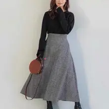 クラシックチェック柄フレアスカート【春秋用・起毛素材】