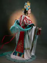 大袖直袖交窬裙【伝統的な漢服・神仙衣・雲肩デザイン】
