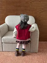 子供用アウター【秋用・女の子・アメリカンスタイル・パッチワーク・野球ジャケット】