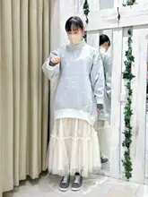 高首デザインのコクーンワンピース【秋冬用・裏地に白鹅绒・サイドポケット】（セットアップ対応）