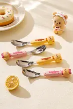 食品級316不銹鋼 ベビー用スプーン【バタークマデザイン・個人用】