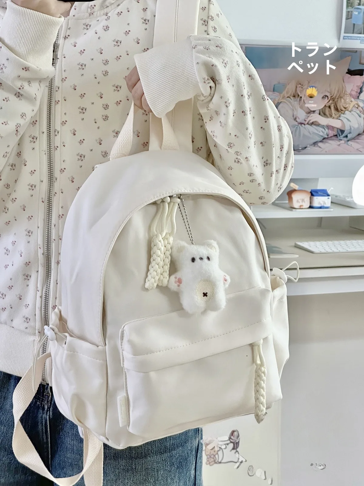 ミニリュックサック：シンプルスタイル・女子用・肩掛けの通勤・日常使い方