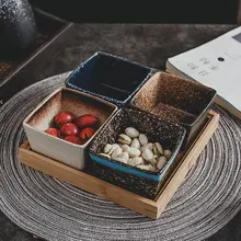 分格スナックプレート ドライフルーツ皿 お菓子皿 調味料皿 キャンディ皿 ナッツプレート フルーツプレート スナック皿 セラミック