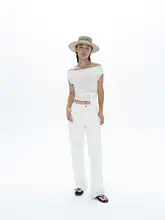 デニムパンツ【レトロスタイル・コットン素材・ワイドシルエット】