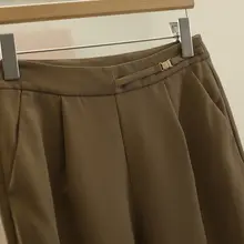 通勤風ストレートパンツ【スリムフィット・デザイン】（セットアップ対応）