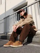Camel 春用レトロスエードレザー メンズカジュアルシューズ【快適・カジュアルデザイン】
