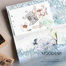 木製スタンプ ゴム印 新聞柄 星柄 海柄 オリジナル かわいい 手帳デコ 文房具「moodtape.」