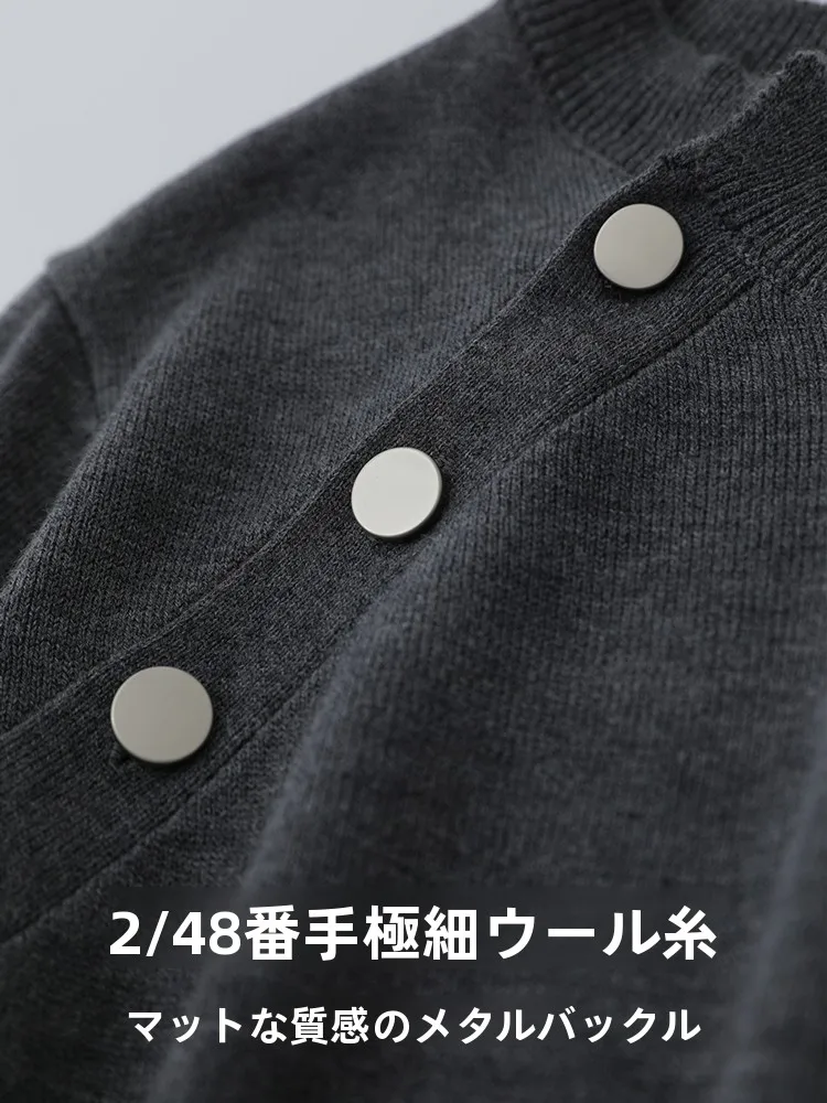 セーター 首 元 の 柔らかさと伸縮性が実証されたシンプルデザイン長袖セーター