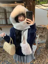 防寒対策に最適！フード付き毛布素材キャップ・スカーフ・手袋【秋冬用・暖かい】（セットアップ対応）