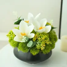 高級感あるフェイク蘭の花飾り【インテリア・テーブルデコレーション・グリーン植物】
