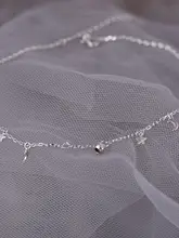 925純銀製 星形フットチェーン【トレンド・タッセルデザイン・アンクレット】