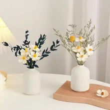 陶器の小さな花瓶 ドライフラワー 部屋の装飾 寝室 オフィス 装飾品 家庭 デスク トップ おしゃれ