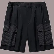 秋用冷感素材のメンズアウトドアショートパンツ【ストレート・ワイドフィット・作業用】