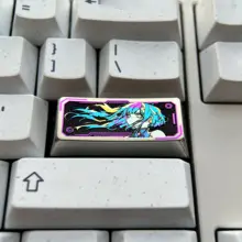 サイバーパンクスタイルのカラフルなアニメキーボードキーキャップ【チタン合金製・エンターテイメントデザイン】