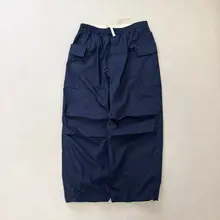 カーゴデッキパンツ【薄手・ウエストゴム・ボタン付きポケット】