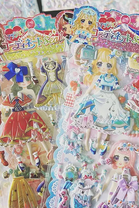 かわいいプリンセス風着せ替えステッカー【ダブルレイヤー・立体デザイン・子供用ギフト】
