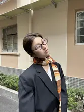 小型楕円形メガネ【韓国風・裸眼用・度なし】