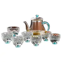 クリスタルガラス製 茶具【ティーポット・ティーカップ・功夫茶用】（セットアップ対応）