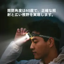 Naturehike アウトドアイベントに最適！ヘッドライト【高輝度・防雨・リチウム電池・クリンチ付き】