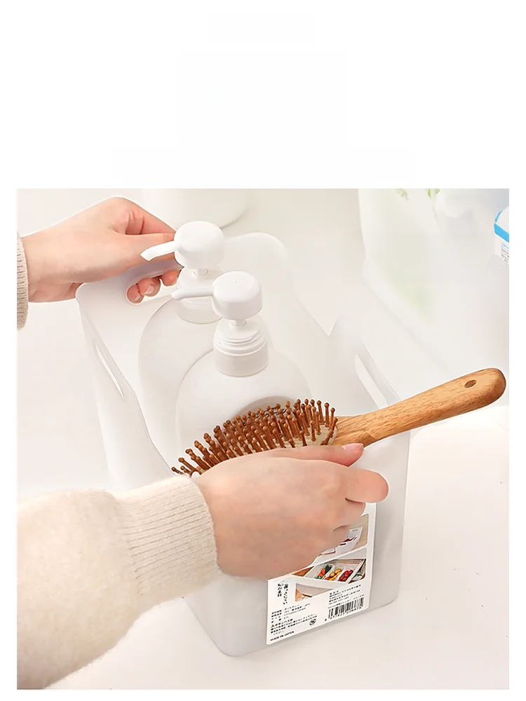 便利な収納バスケット：手提げ式プラスチック製バスルーム用の収納効果と使い方