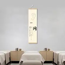 中医養生館の文化背景壁用装飾画【美容院・艾灸・頭部療法・足療対応】