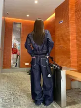 深い青のショートデニムジャケット【秋用・アメリカンスタイル・スリムフィット・小柄対応】（セットアップ対応）