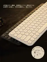 bow 薄型ワイヤレスキーボードと静音マウスセット【充電式・かわいいデザイン・ノートパソコン用】