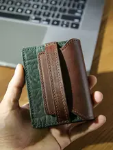 本革製カードケース【レトロ・シンプル・多カードポケット・短型・オーガニックレザー】