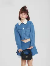デザイン性の高いファッションデニムショートジャケット【スタイリッシュ・ユニセックス】