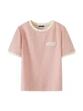 夏用丸首短袖Tシャツ【女性用・スタイリッシュ・シンプルデザイン】（セットアップ対応）