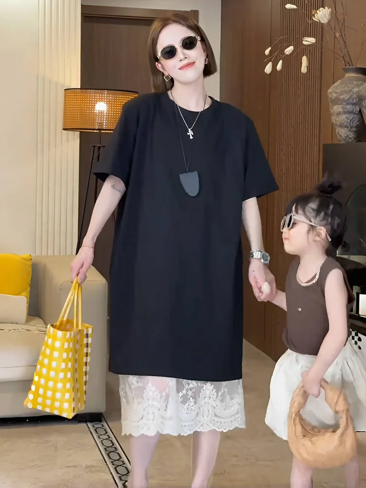 20代後半ママ向けの夏用レーススカート付きTシャツ：ゆったりとした中長丈セットアップの選び方