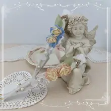 優雅な古風デザインの折り扇【花柄・ロリータスタイル・レトロダンス用】