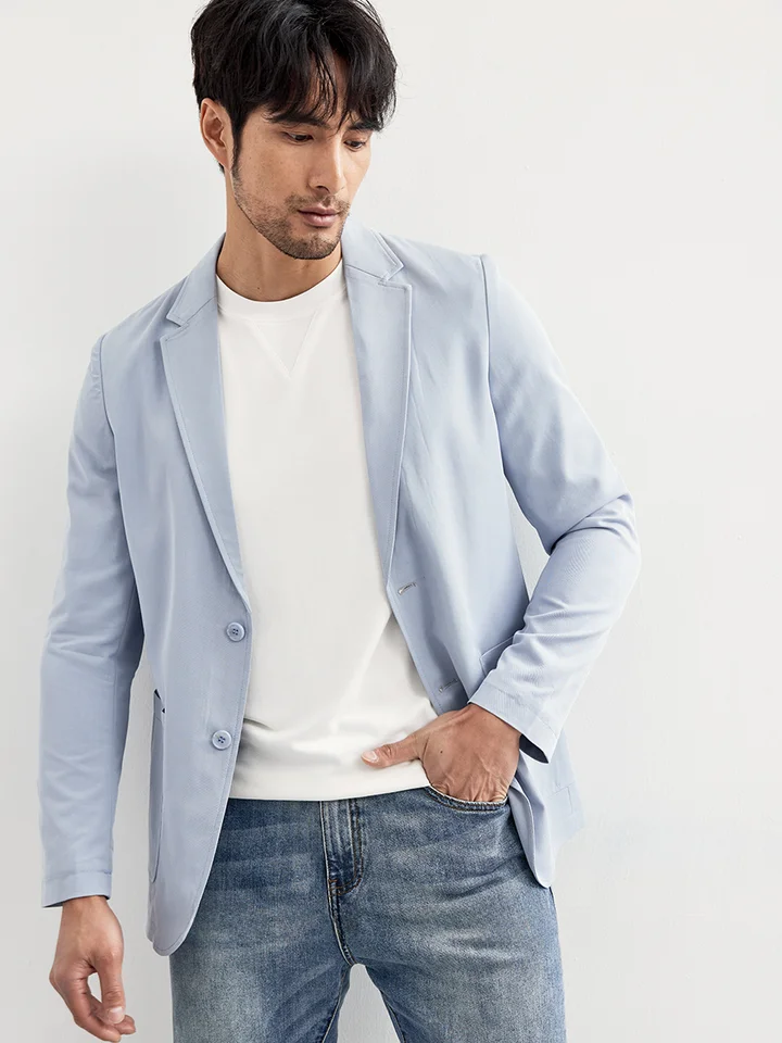 49%モダールコットン使用のシンプルなメンズ白Tシャツ【春夏用・クルーネック・短袖・ストレッチ】