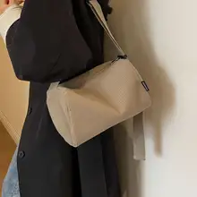 レトロコーデュロイバッグ【シンプルデザイン・肩掛け・通勤用・斜め掛け可】