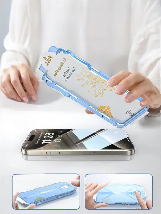 iPhone対応の強化ガラスフィルム【防指紋・防覗き・高透明度・無尘倉使用】