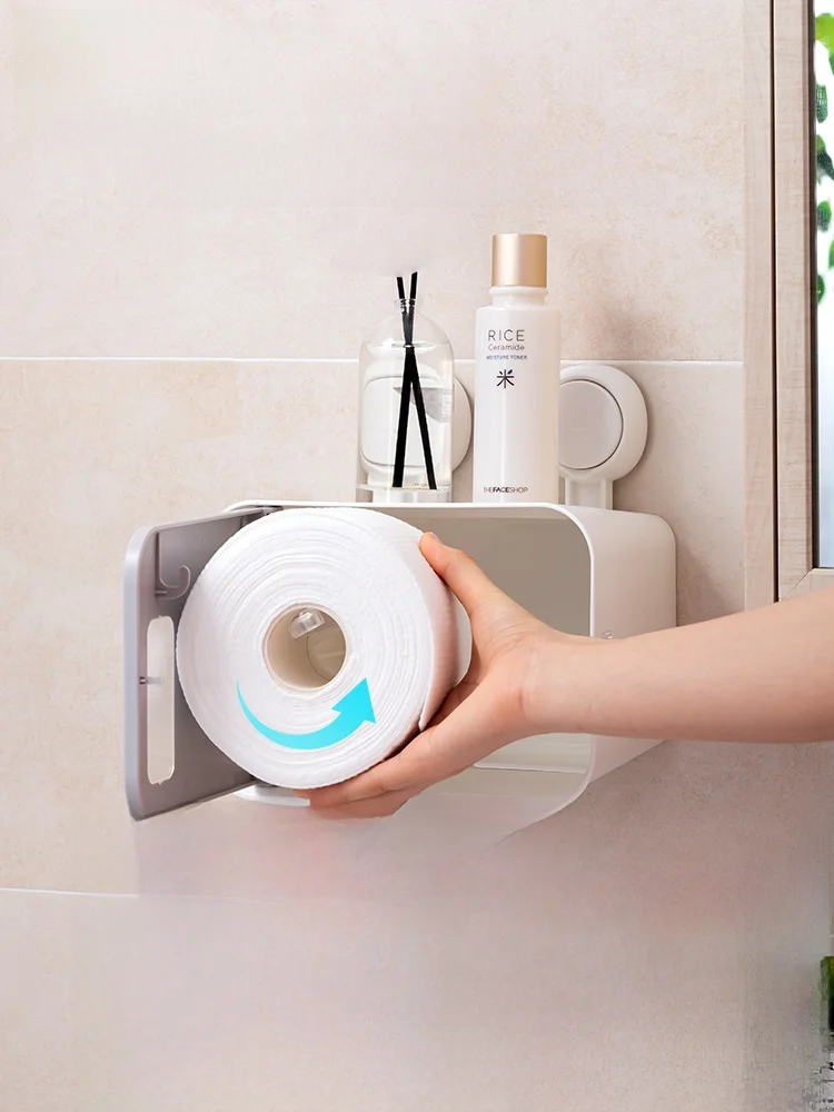 TAILI 吸盤式トイレットペーパーホルダー：高さ調整可能な北欧風デザインで設置しやすい
