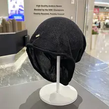 夏用 薄型ワイドブリムハット【ゆったりデザイン・透かし編み・通気性良好】