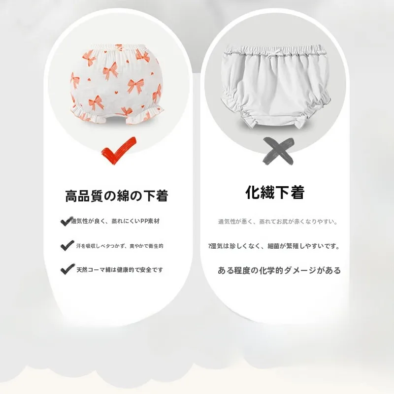 ベビー袴 女の子 おしゃれ どうやって着る？純綿花苞パンツが解決する、通気性とファッション感のバランス