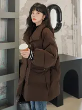 大きいサイズ レディース コーヒー色 厚手保温コットンジャケット【デザイン感ある ストライプ切替・立ち襟・ボンバージャケット】