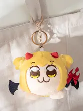 キーホルダー ストラップ ポプテピピック 悪魔 天使 もこもこ ぬいぐるみ バッグチャーム