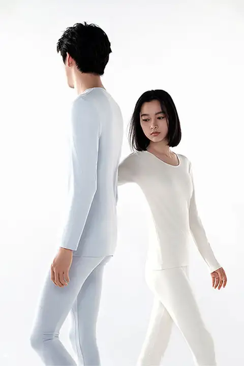 保温機能付き 男女兼用秋冬用インナーウェア【発熱・長袖・ロングパンツ】（セットアップ対応）