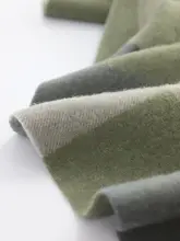100%ウールの冬用スカーフ【高品質・オーストラリア産・厚手・チェック柄】