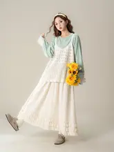 レースフリルニットキャミソール【重ね着対応・ゆったりシルエット・体型カバー】（セットアップ対応）