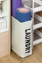 折りたたみ式収納バスケット【ヨガマット収納・キャスター付き・家庭用・ランドリーカゴ】