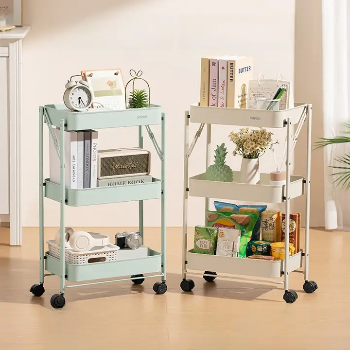 SUPOR 移動式本棚【多段階・デスク下収納・書籍用】