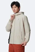 Camel 撥水加工のフード付きジャケット【春夏用・アウトドア・シンプルデザイン】