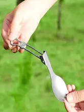 TOOTS アウトドア用純チタン食器セット【折りたたみ可能・スプーンとフォーク・携帯用】（セットアップ対応  ）