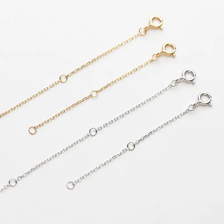ネックレス延長チェーン【アクセサリー・穴あけ不要】