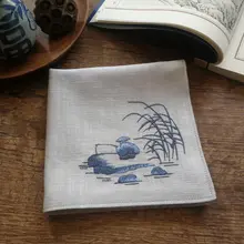 クラシックな刺繍デザインの全棉ハンカチ【中国古風・お土産用】